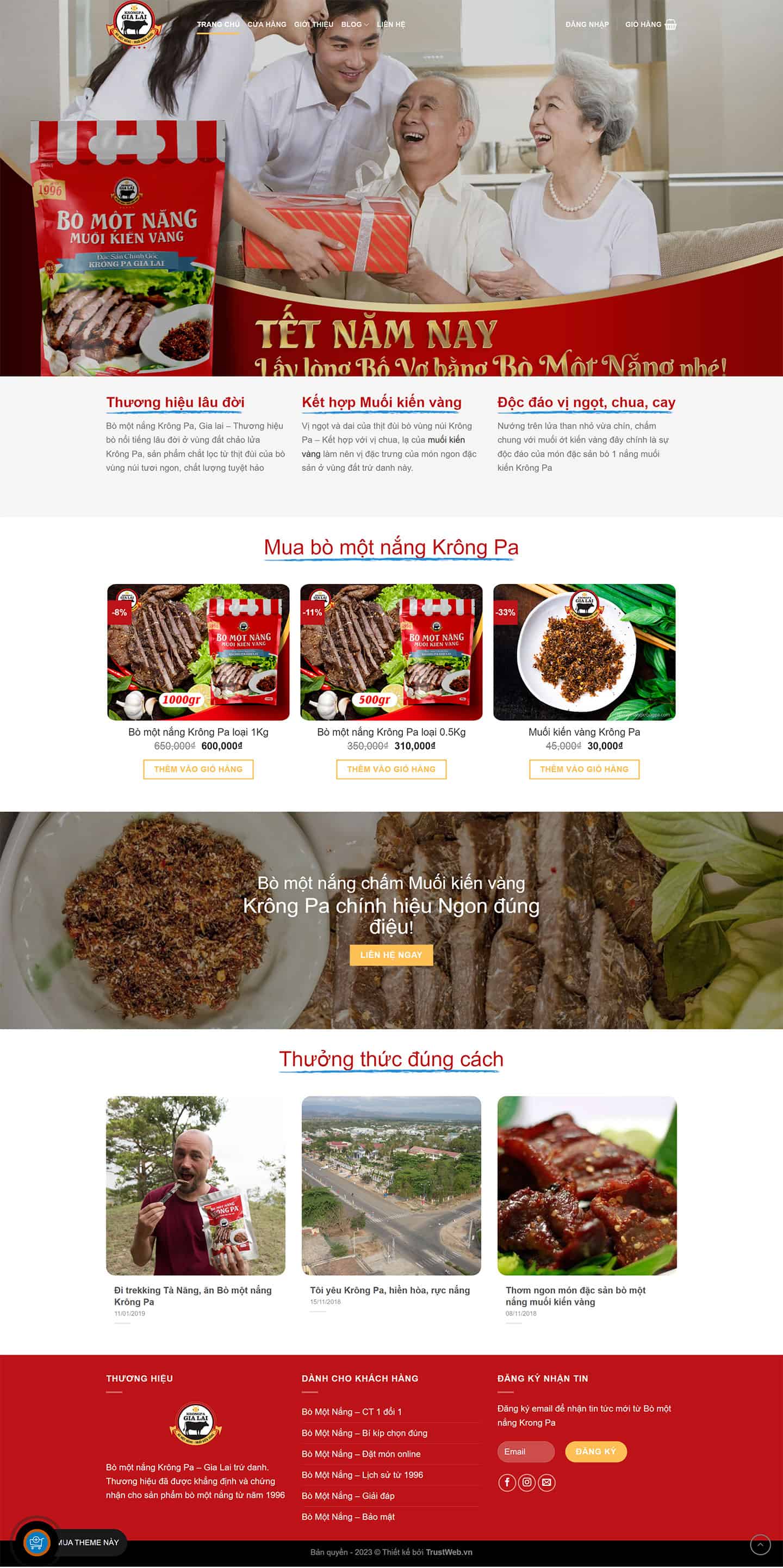 Theme bán đặc sản bò một nắng 2 Theme bán đặc sản bò một nắng 2