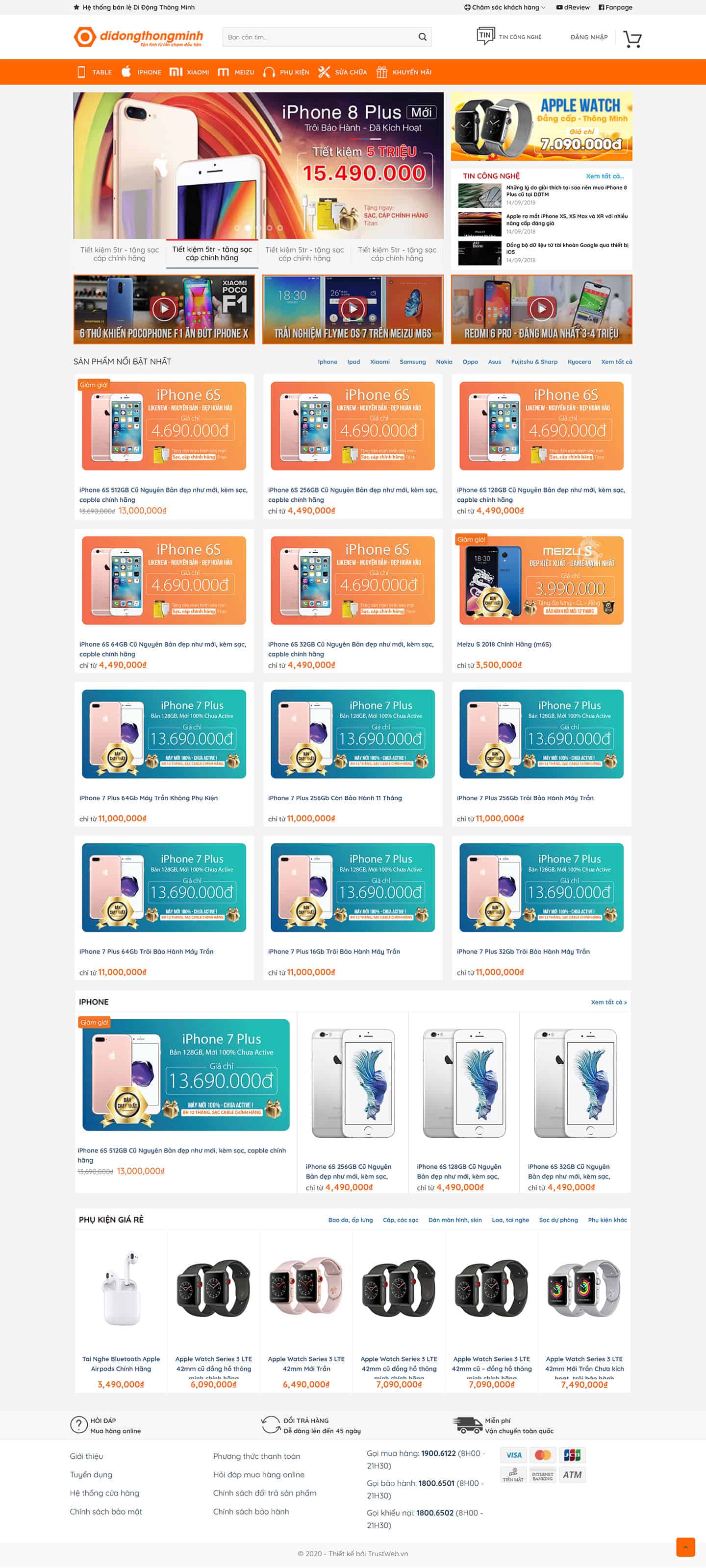 Theme bán điện thoại di động mẫu số 2 2 Theme bán điện thoại di động mẫu số 2 2