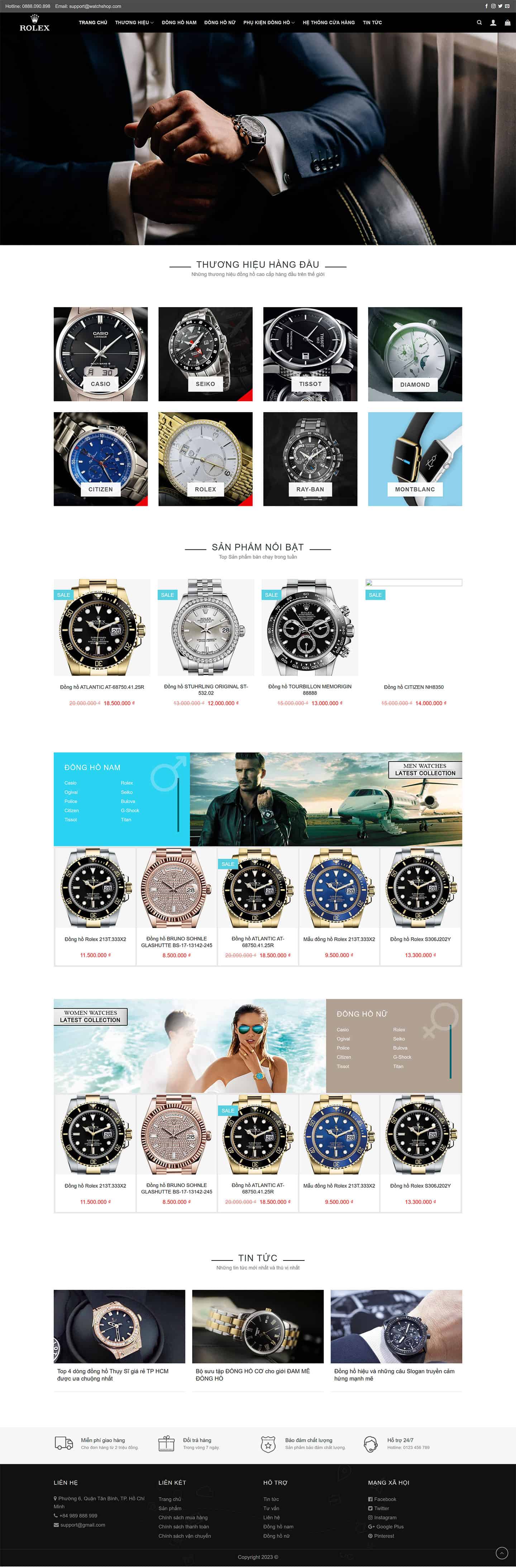 Theme bán đồng hồ đẹp tuyệt vời 2 Theme bán đồng hồ đẹp tuyệt vời 2