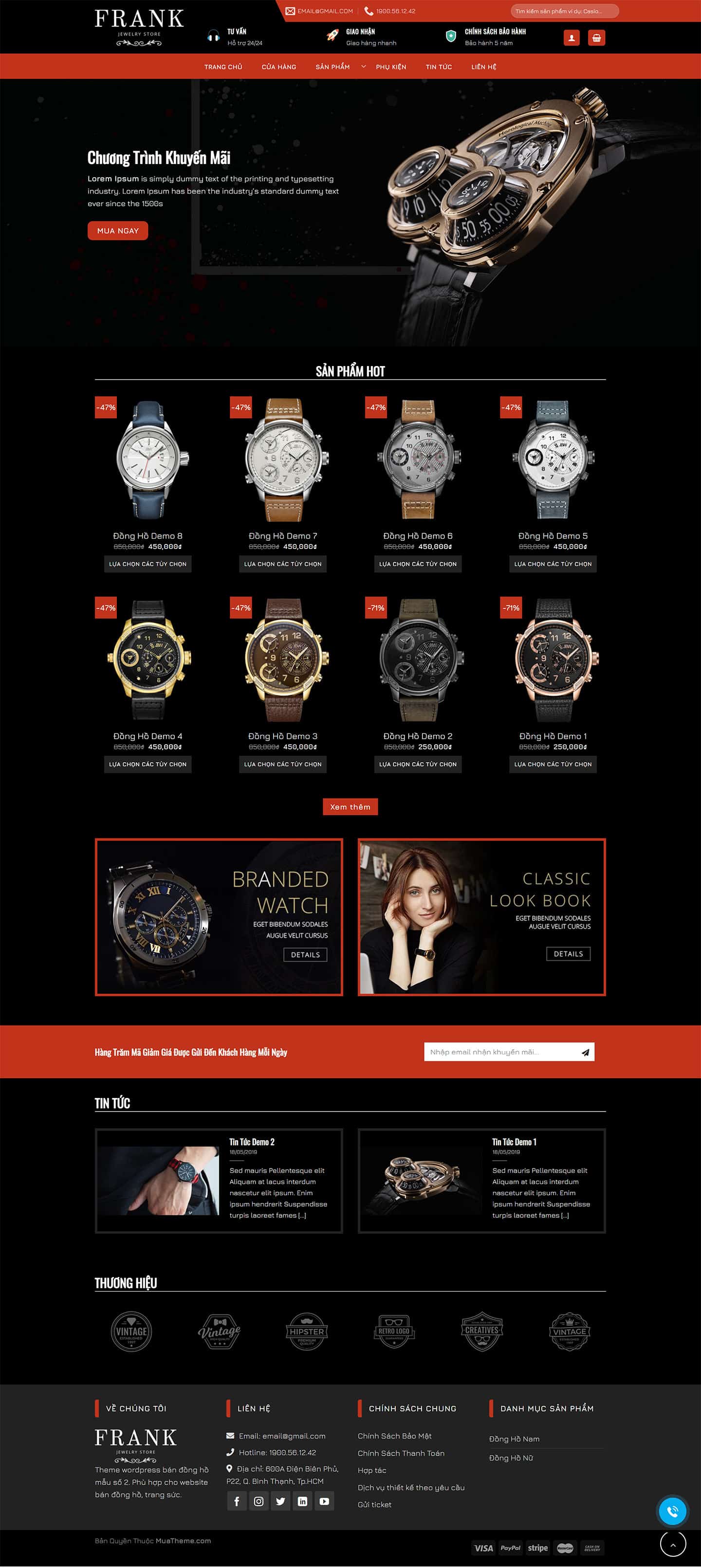 Theme bán đồng hồ mẫu số 2 2 Theme bán đồng hồ mẫu số 2 2