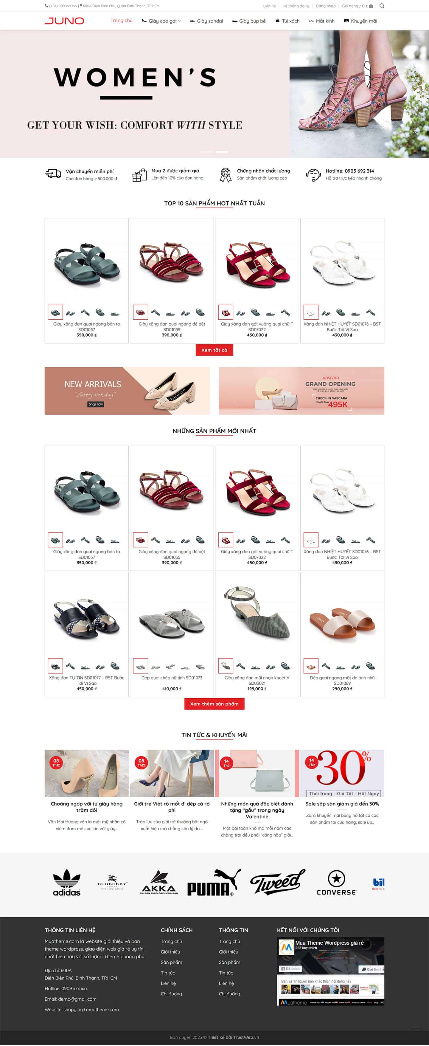 Theme bán giày dép thời trang mẫu số 3 2