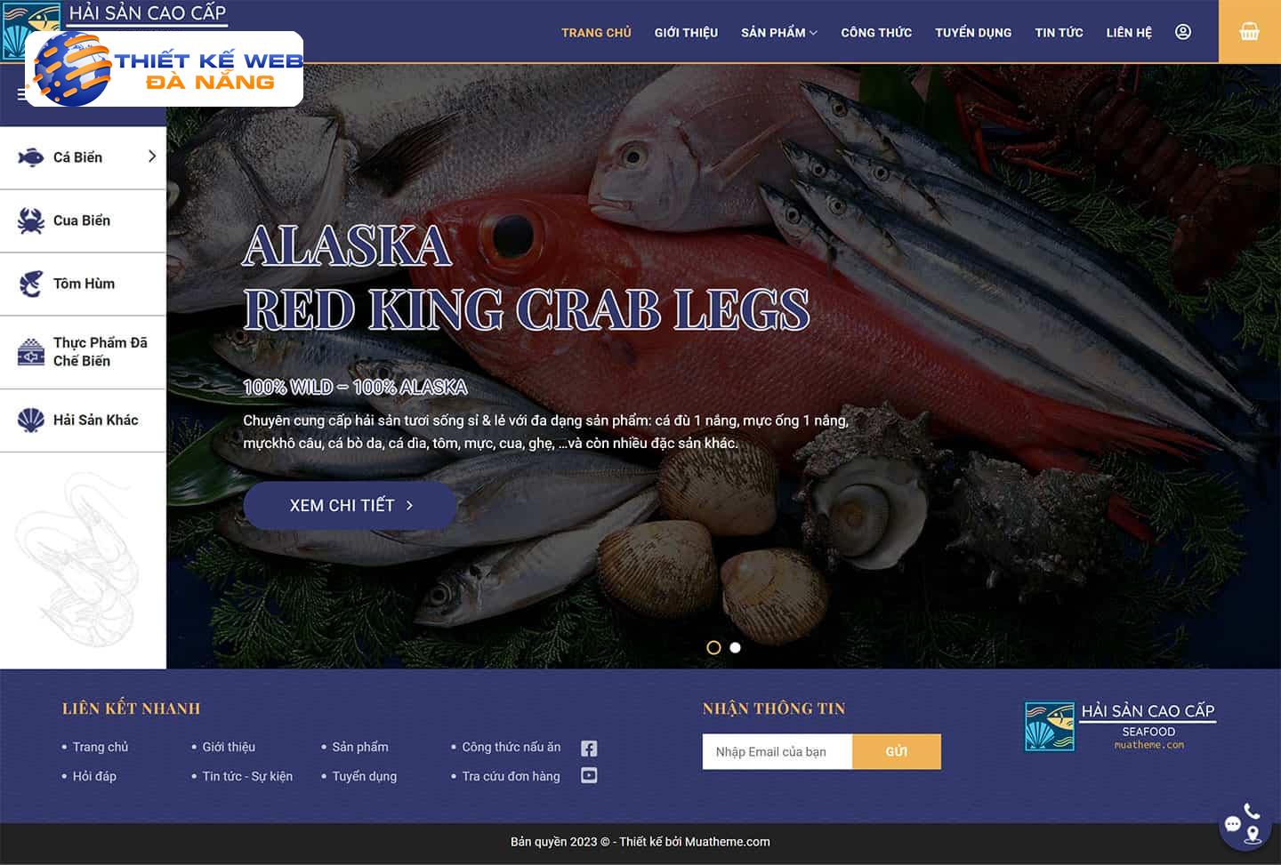 Theme bán hải sản tươi sống cao cấp số 2 2 Theme bán hải sản tươi sống cao cấp số 2 2
