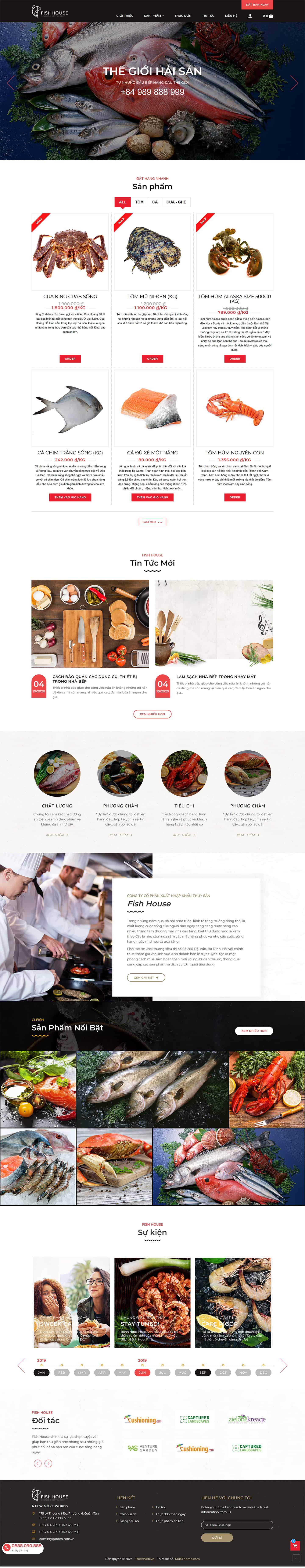 Theme bán hải sản tươi sống cao cấp 2