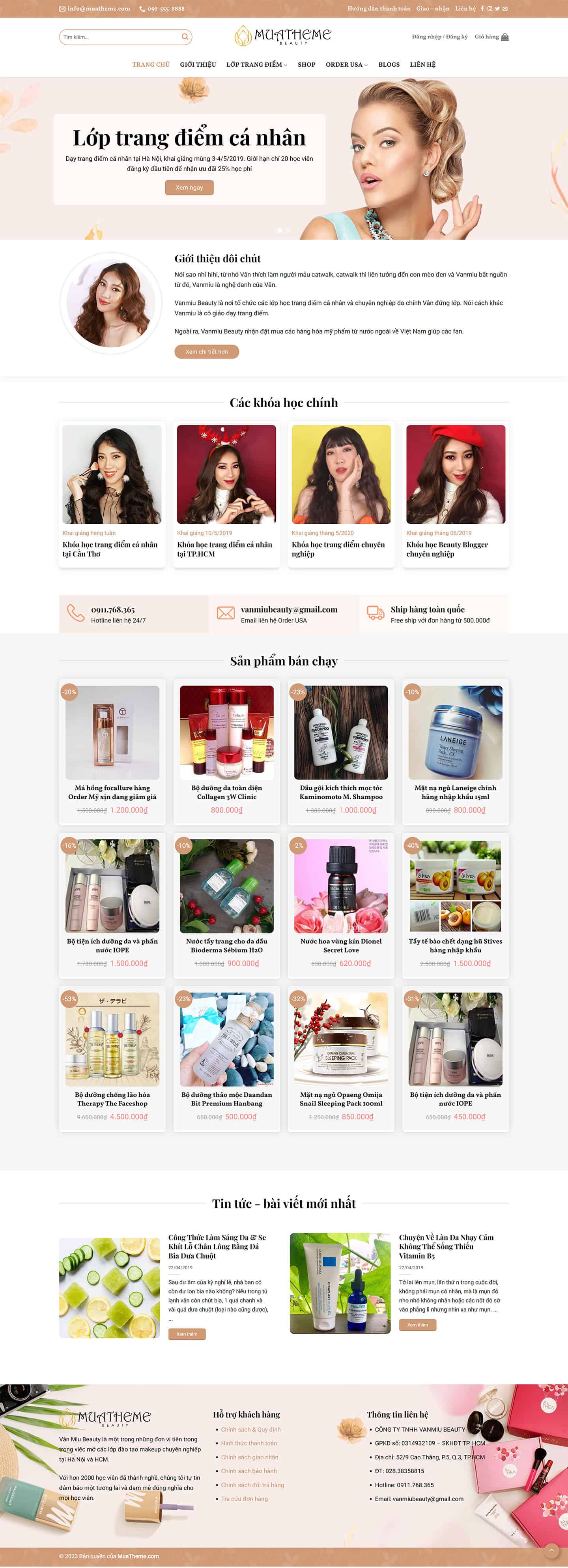 Theme bán hàng mỹ phẩm mẫu số 14 2 Theme bán hàng mỹ phẩm mẫu số 14 2