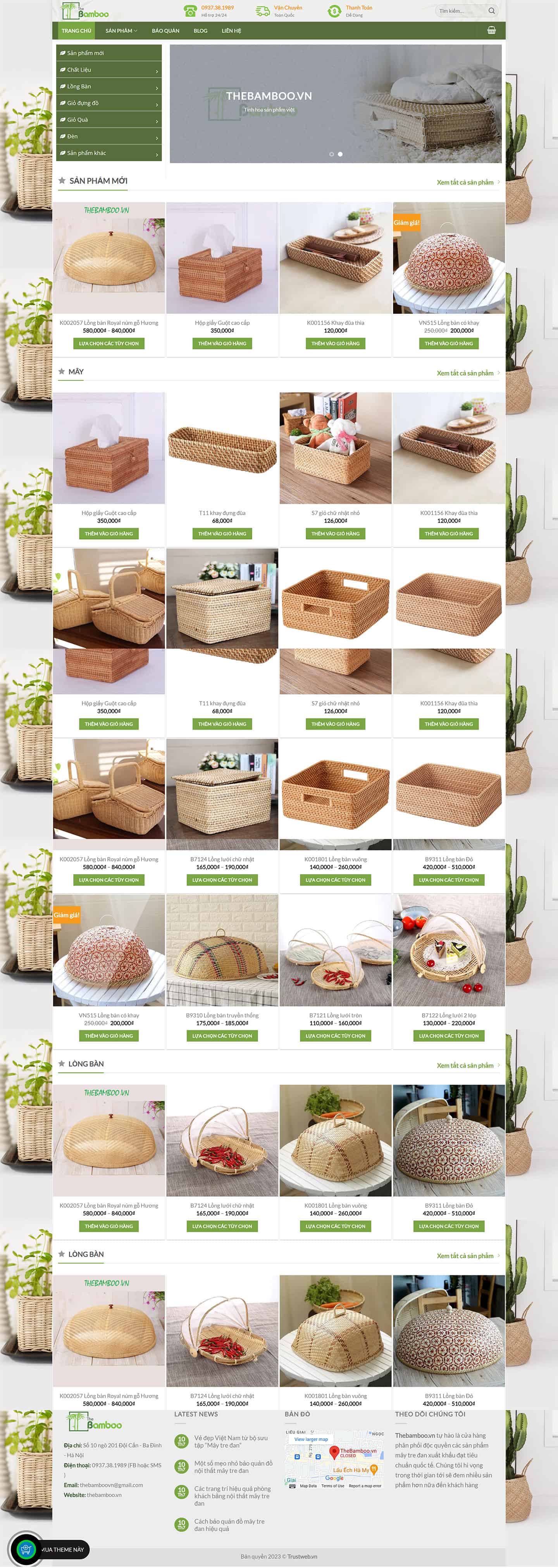 Theme bán hàng thủ công mỹ nghệ The Bamboo 2