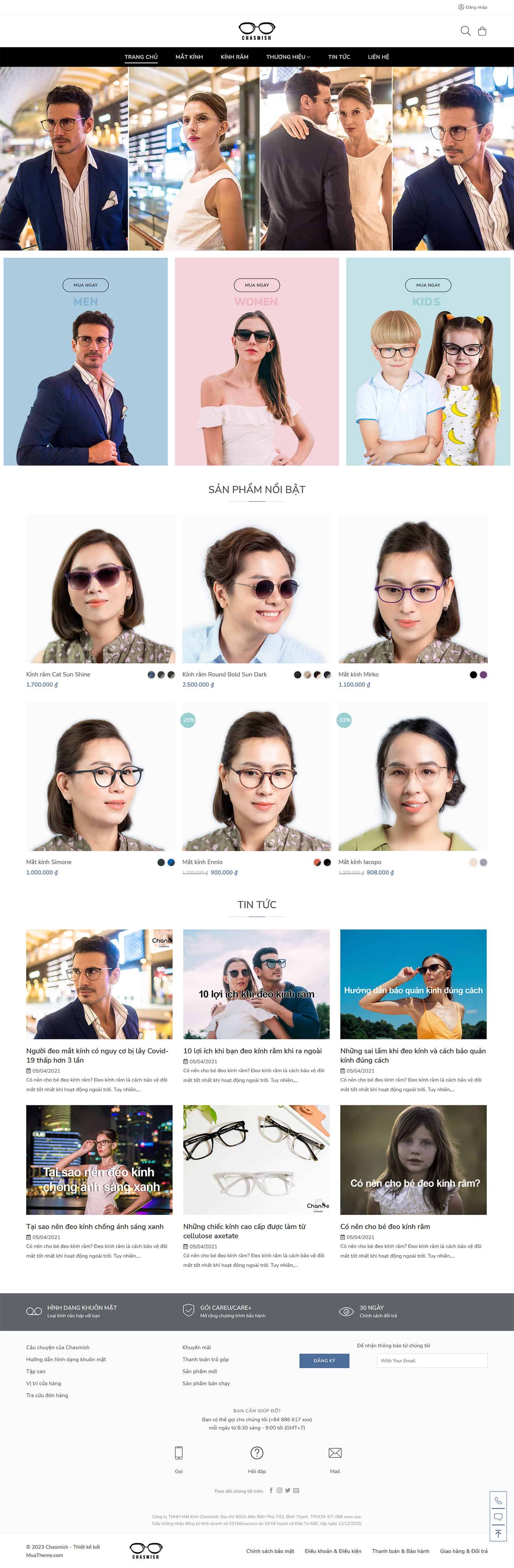 Theme bán mắt kính thời trang mẫu số 2 2