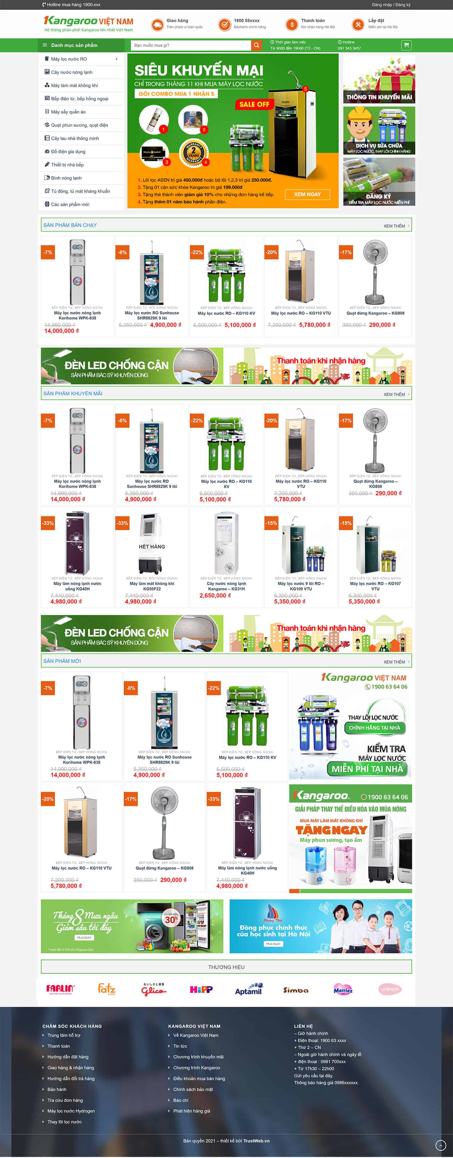 Theme bán máy lọc nước, máy nóng lạnh 2 Theme bán máy lọc nước, máy nóng lạnh 2