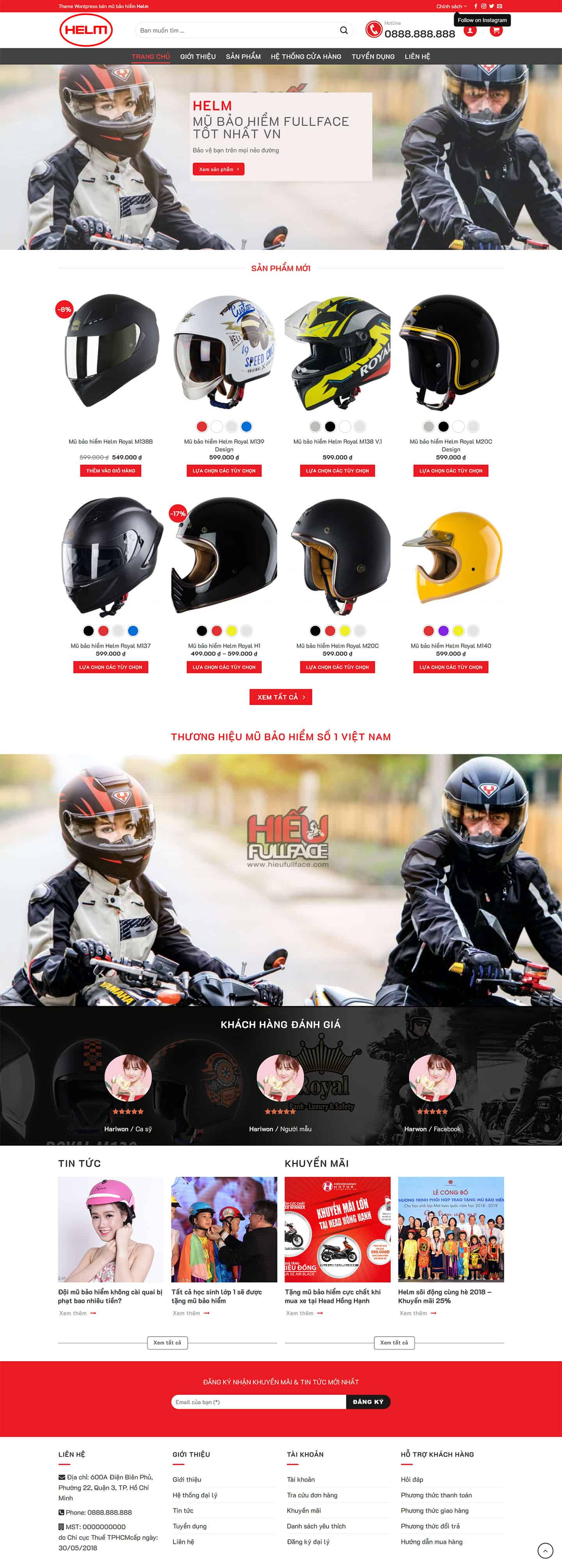 Theme bán mũ bảo hiểm Andes 4