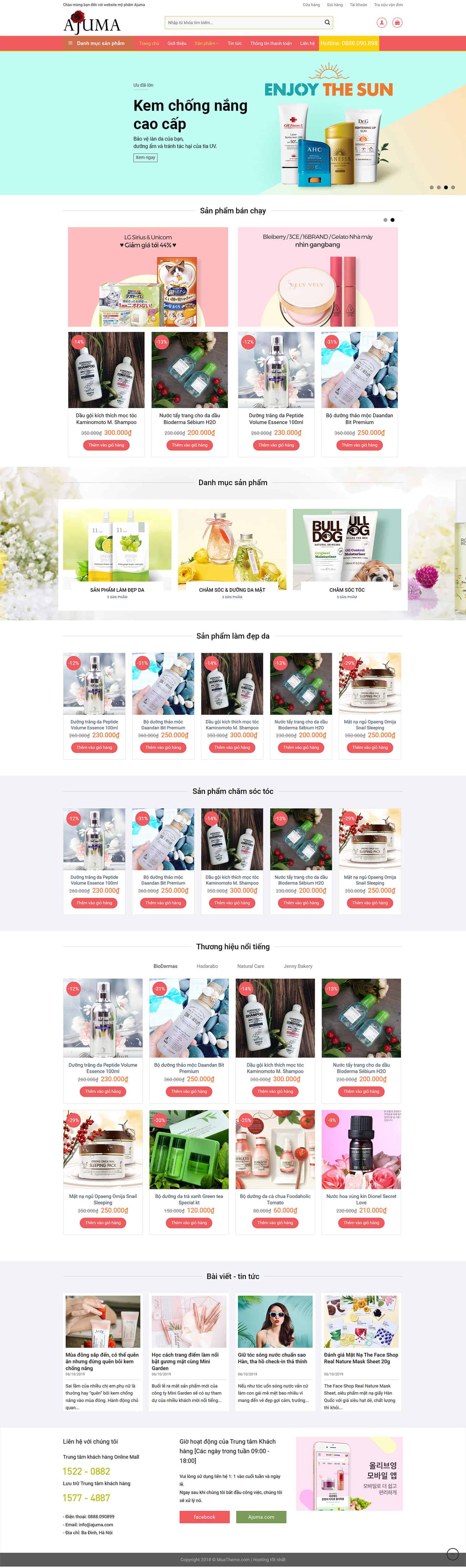 Theme bán mỹ phẩm đẹp – Mẫu số 5 2 Theme bán mỹ phẩm đẹp – Mẫu số 5 2