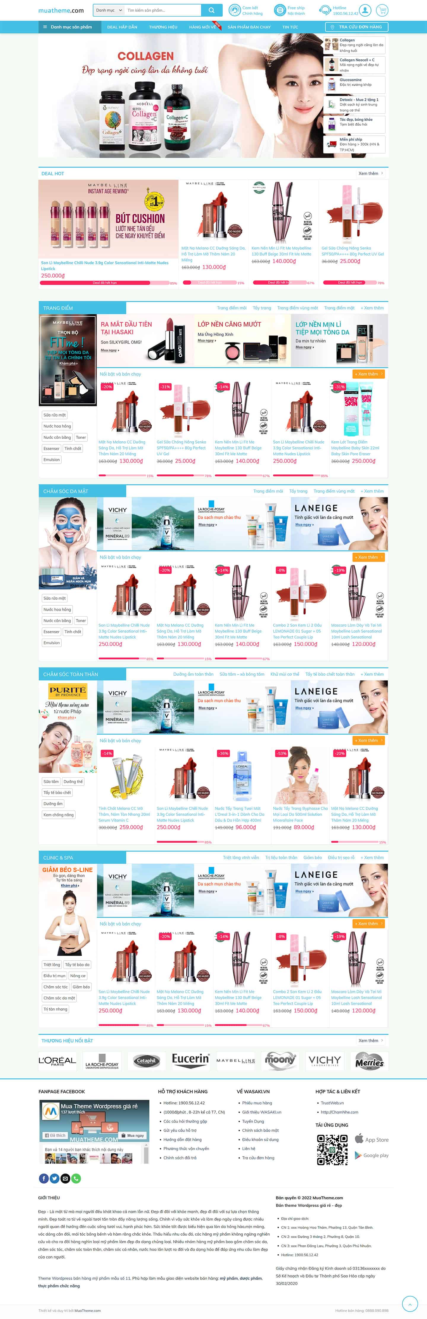 Theme bán mỹ phẩm mẫu số 11 2 Theme bán mỹ phẩm mẫu số 11 2