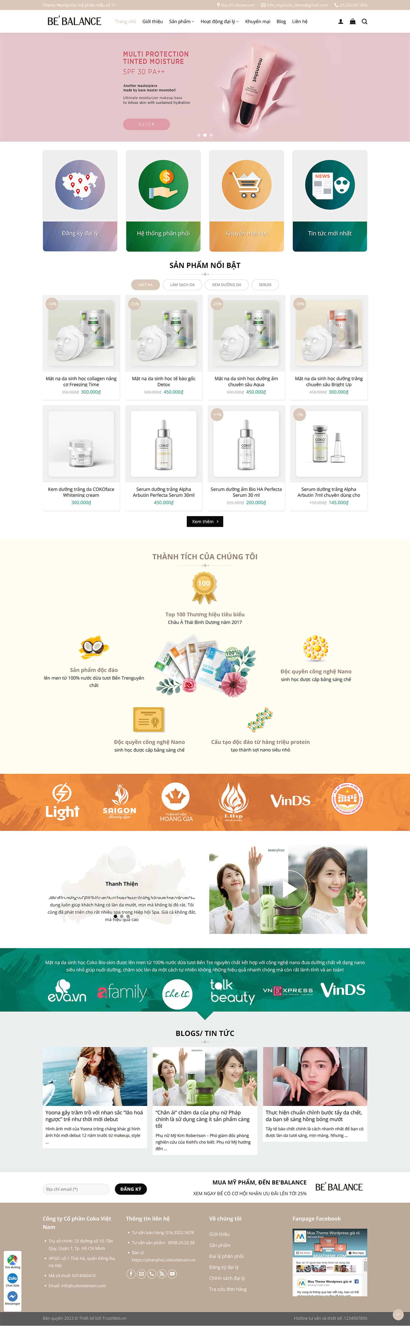 Theme bán mỹ phẩm mẫu số 17 2 Theme bán mỹ phẩm mẫu số 17 2