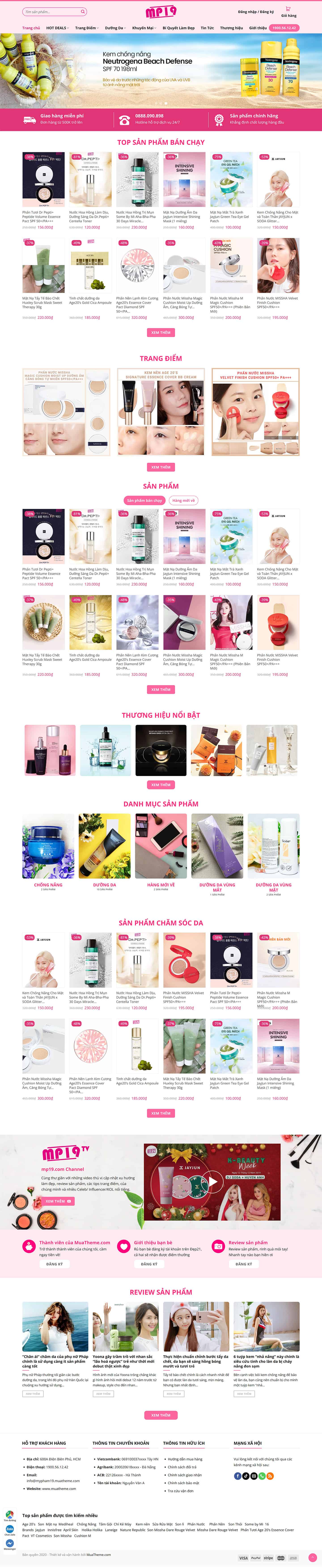 Theme bán mỹ phẩm mẫu số 19 2 Theme bán mỹ phẩm mẫu số 19 2