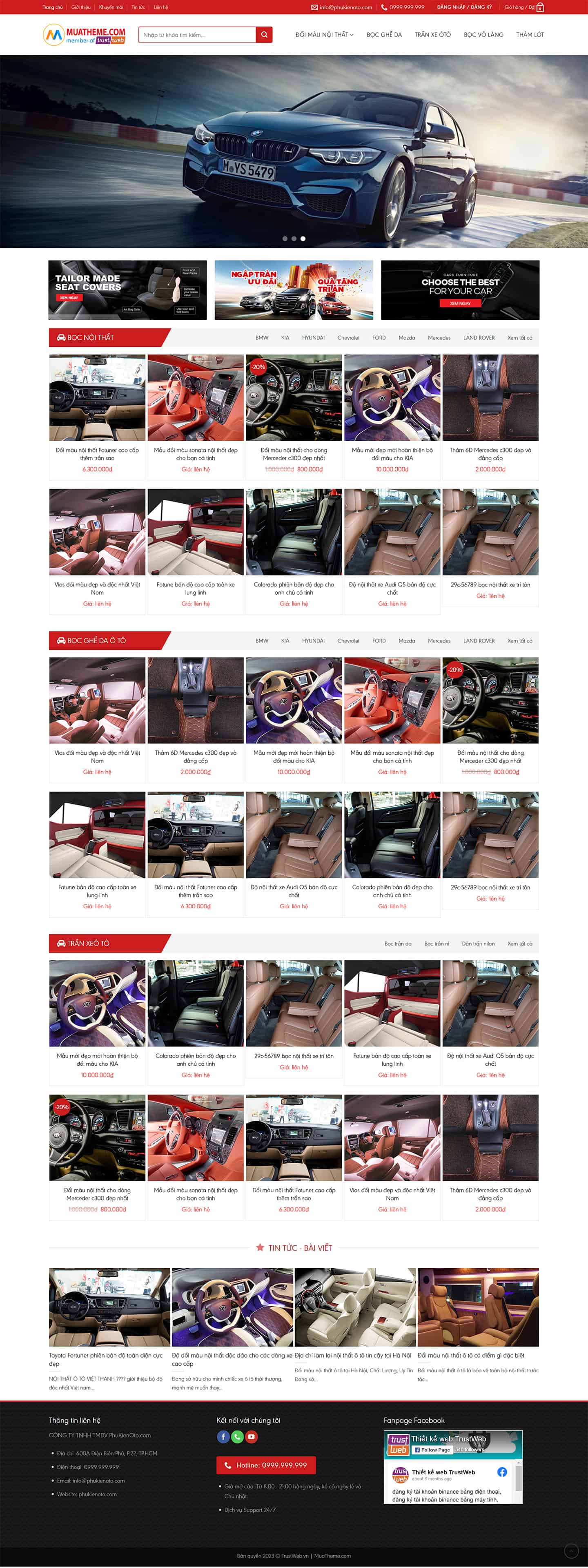 Theme bán phụ kiện ô tô (oto) 2