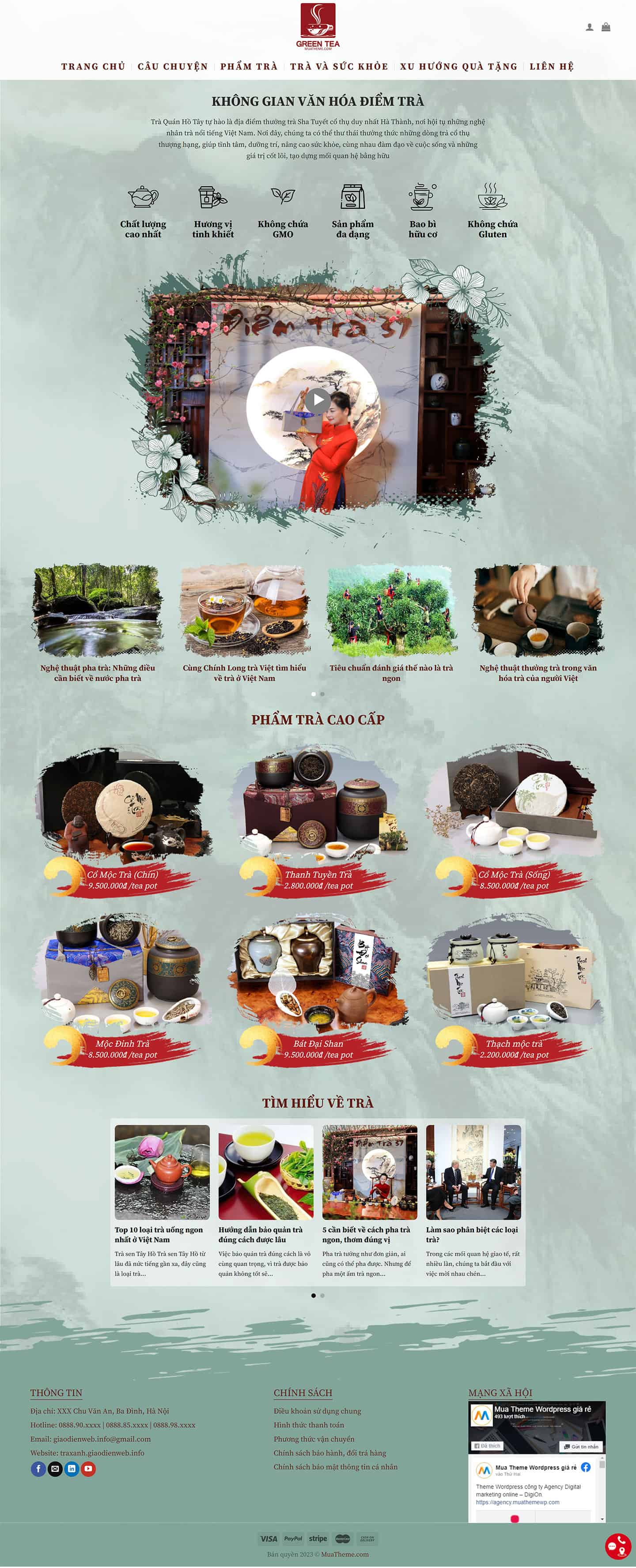 Theme bán trà xanh đặc sản số 1 2 Theme bán trà xanh đặc sản số 1 2