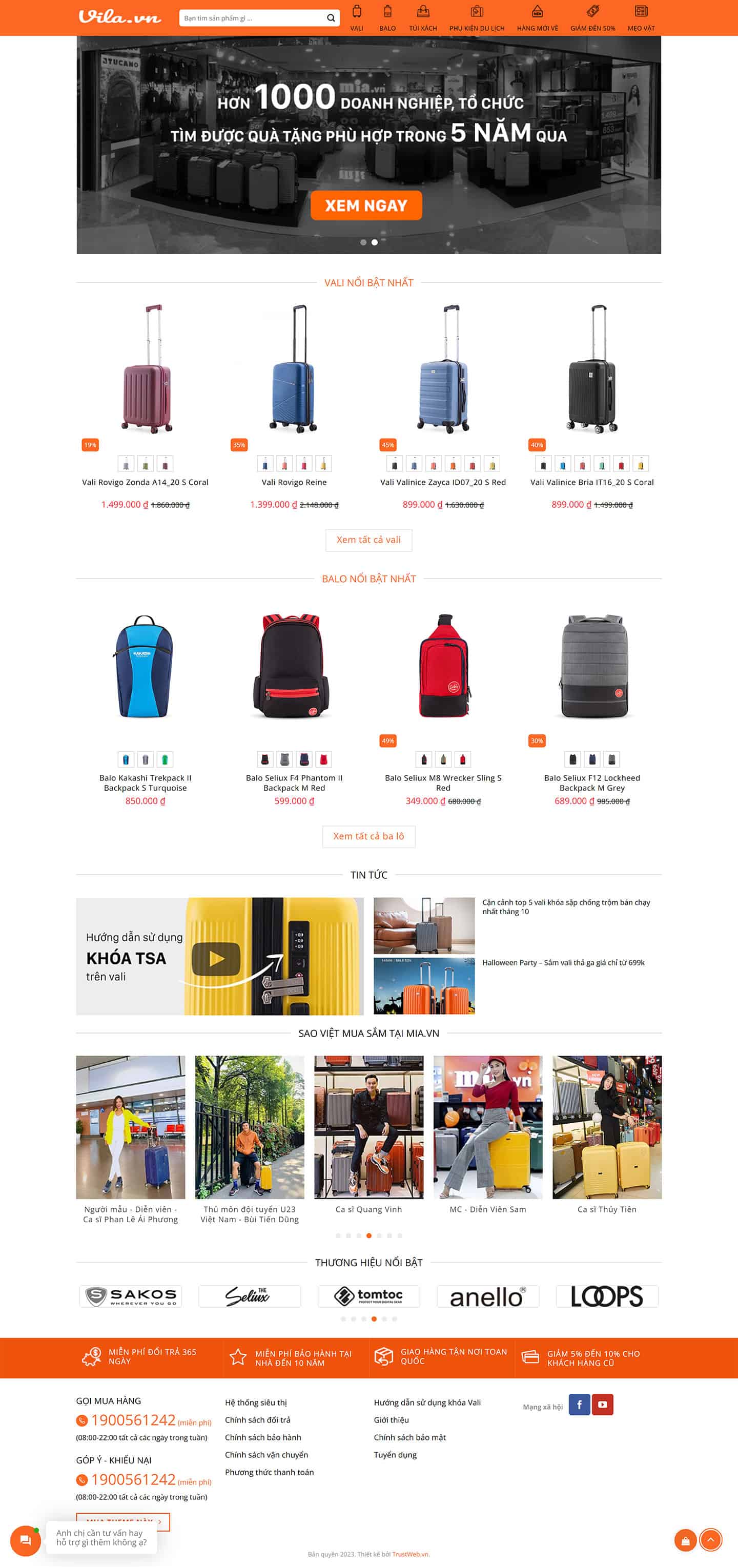 Theme bán vali, ba lô giống Mia.vn 2 Theme bán vali, ba lô giống Mia.vn 2