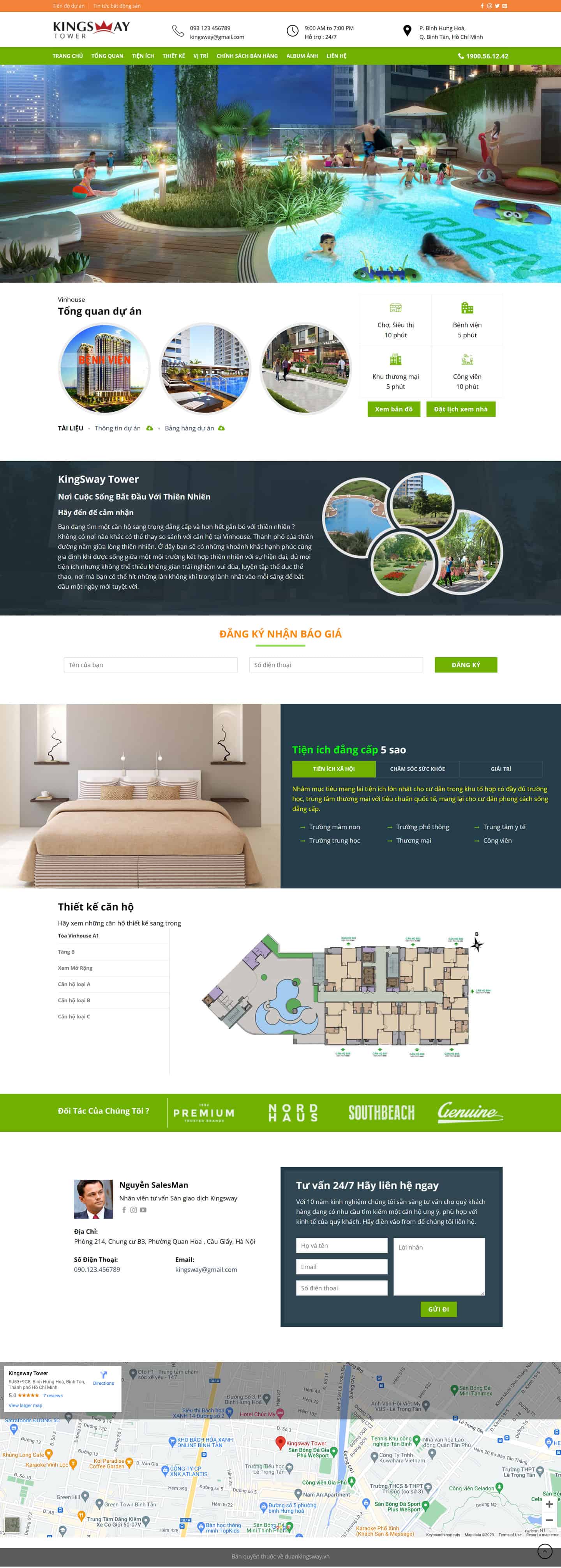 Theme bất động sản giới thiệu dự án KingSway Tower 2