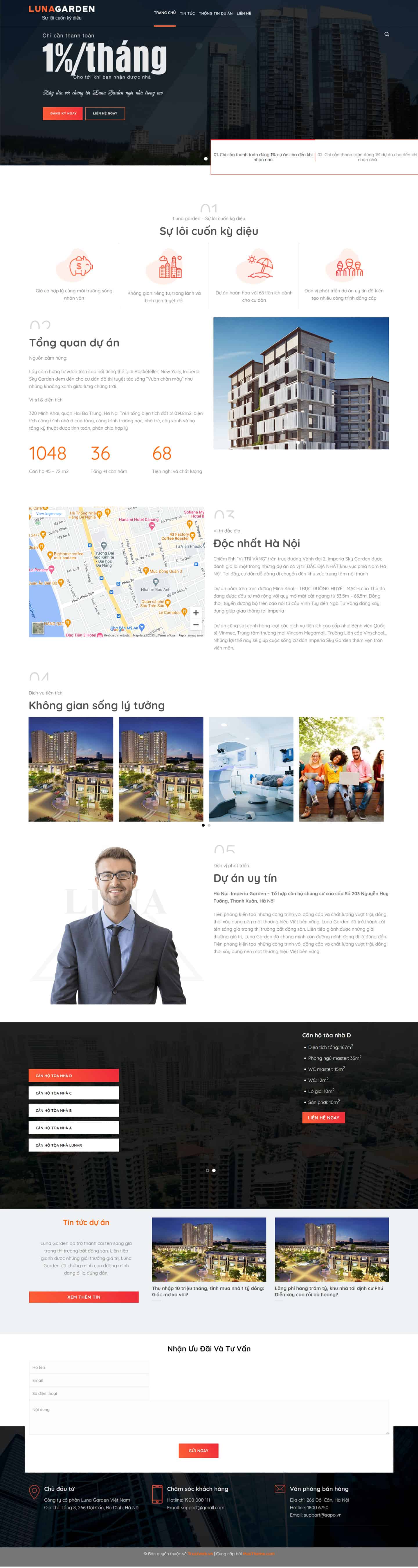 Theme bất động sản mẫu số 15 – Luna Garden 2 Theme bất động sản mẫu số 15 – Luna Garden 2