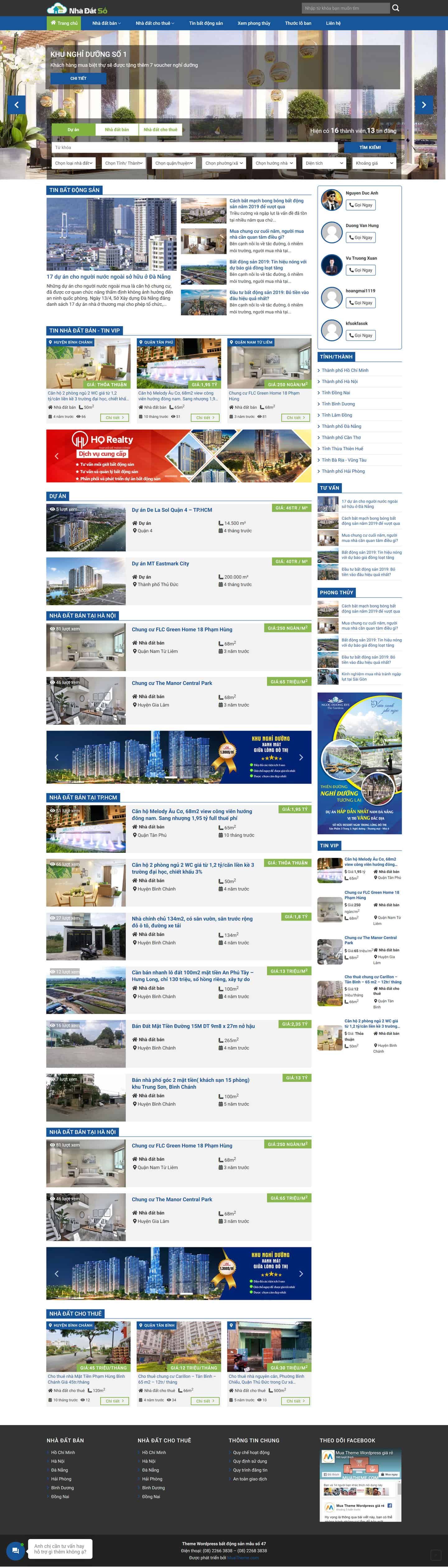 Theme bất động sản mẫu số 47 2