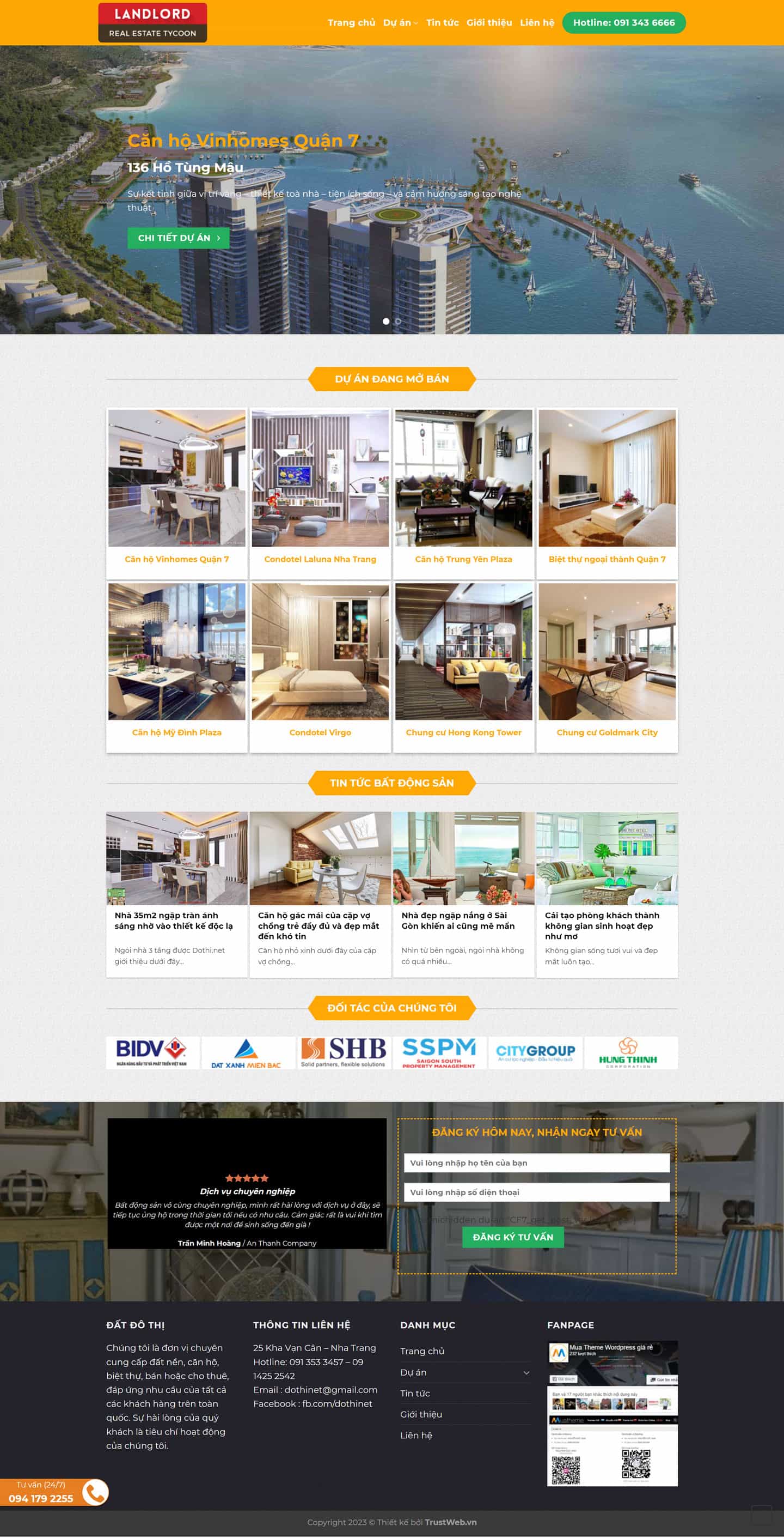 Theme bất động sản mẫu số 6-1 2