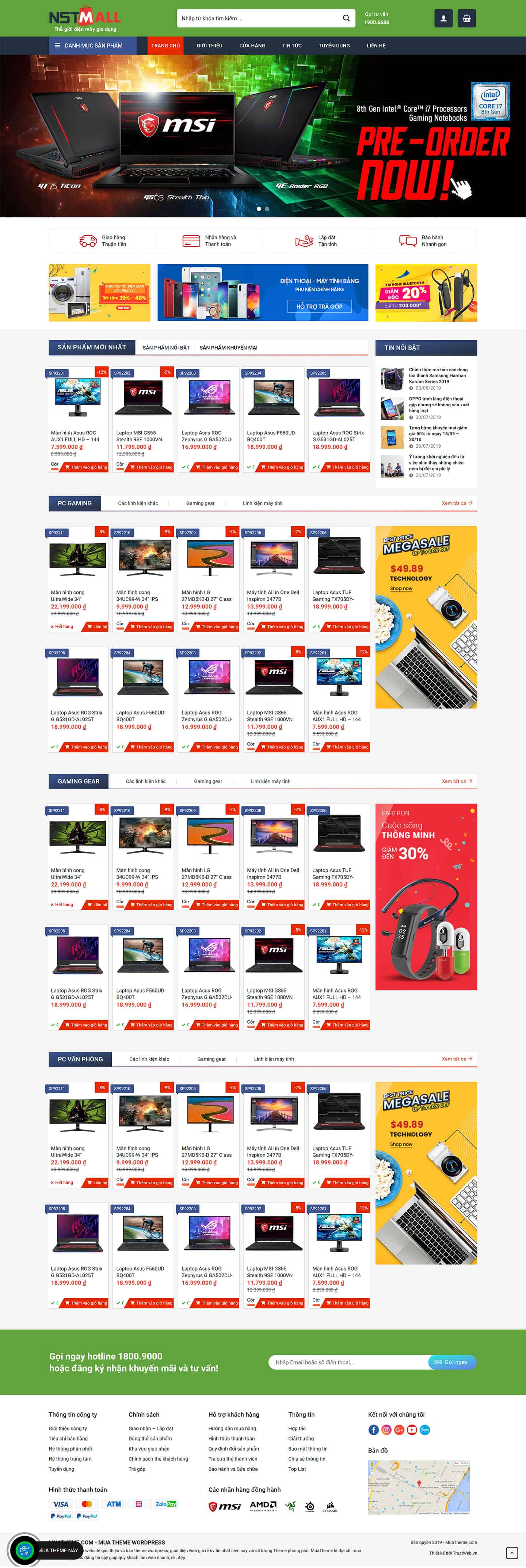 Theme điện máy, công nghệ, máy tính mẫu số 5 2