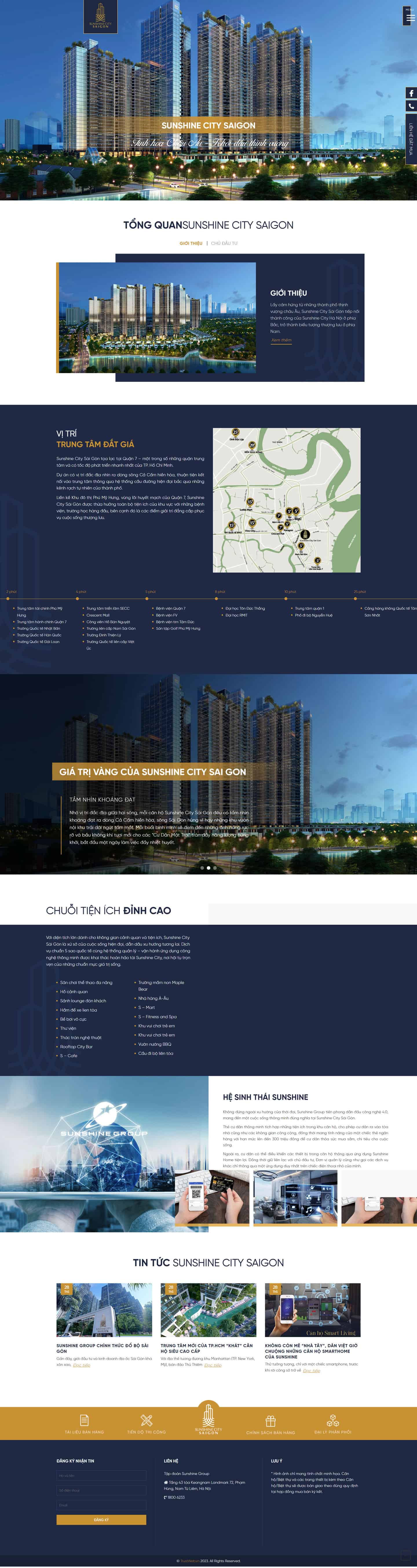 Theme landing page động sản đẹp Sunshine Empire 2