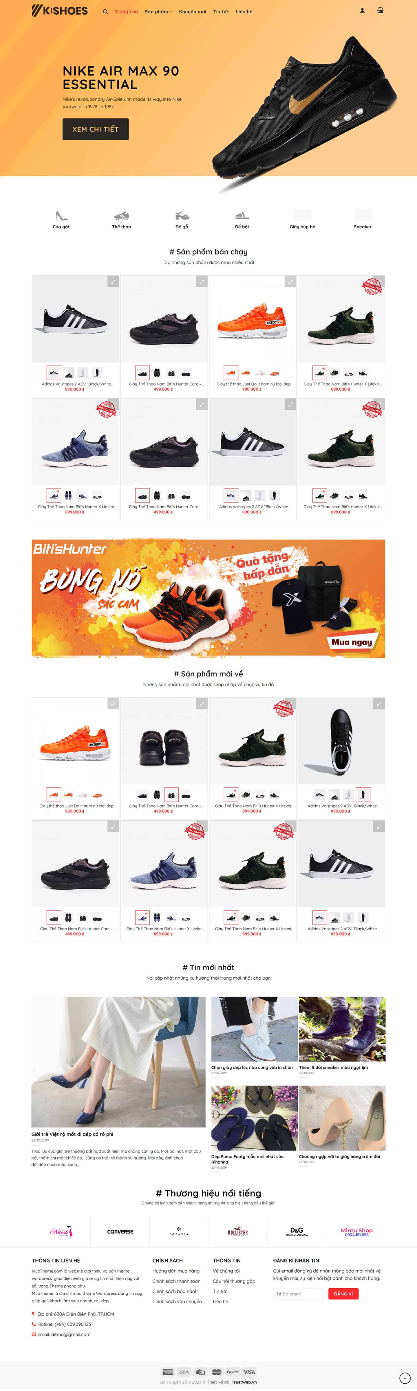 Theme giày Sneaker thời trang mẫu số 4 2
