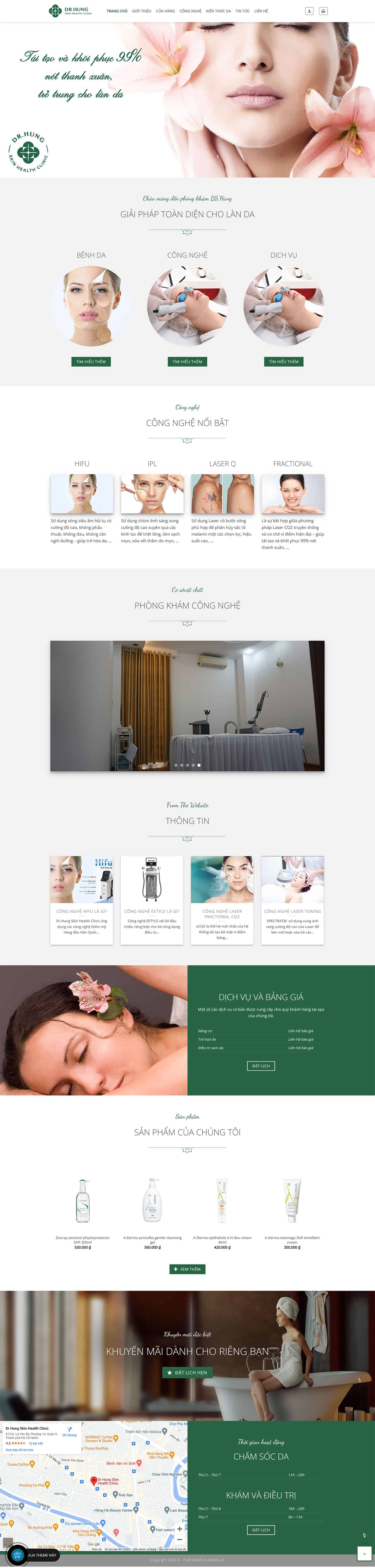 Theme giới thiệu trung tâm chăm sóc da Dr Hùng 2 Theme giới thiệu trung tâm chăm sóc da Dr Hùng 2