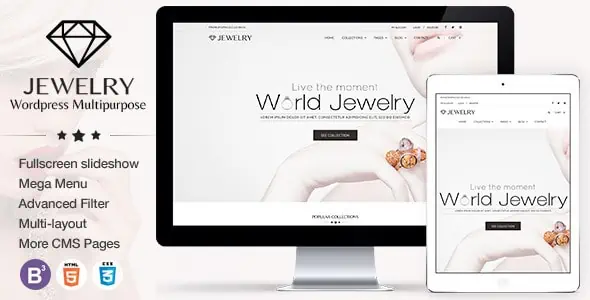 Jewelry – theme bán trang sức, nữ trang tuyệt đẹp 1