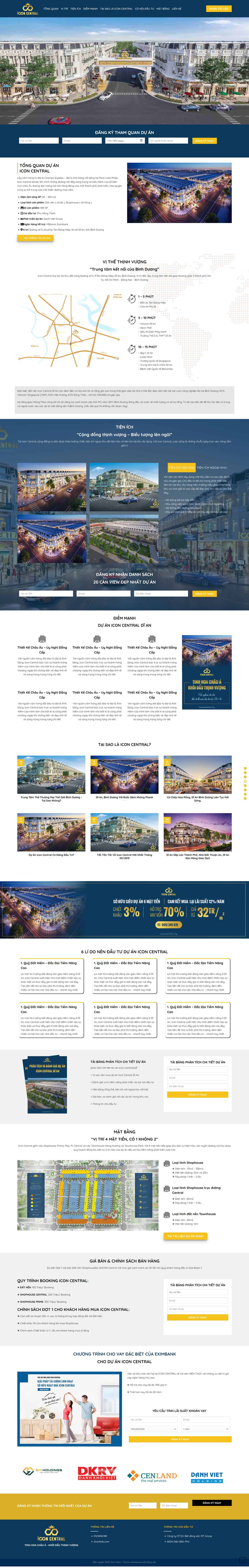 Theme Landing Page bất động sản mẫu Icon City 2