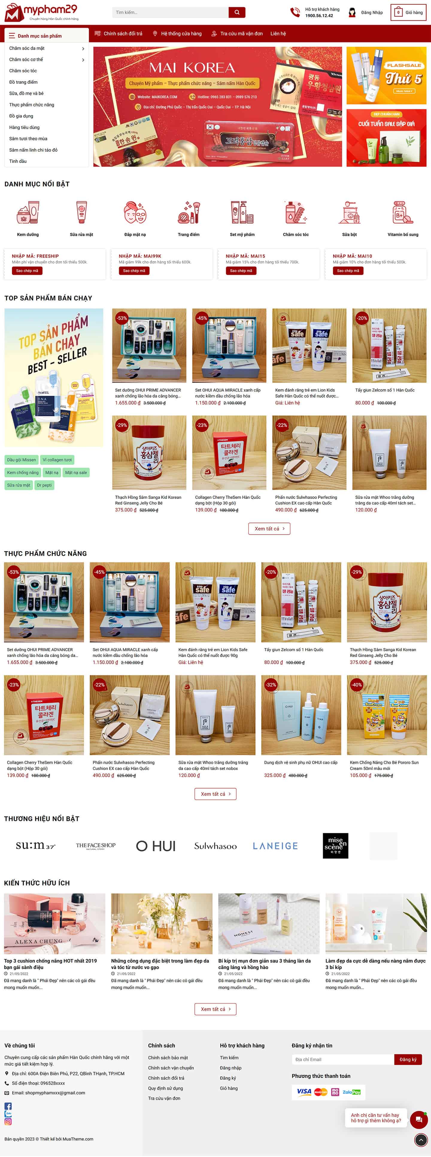 Theme mỹ phẩm đẹp mẫu số 29 2 Theme mỹ phẩm đẹp mẫu số 29 2