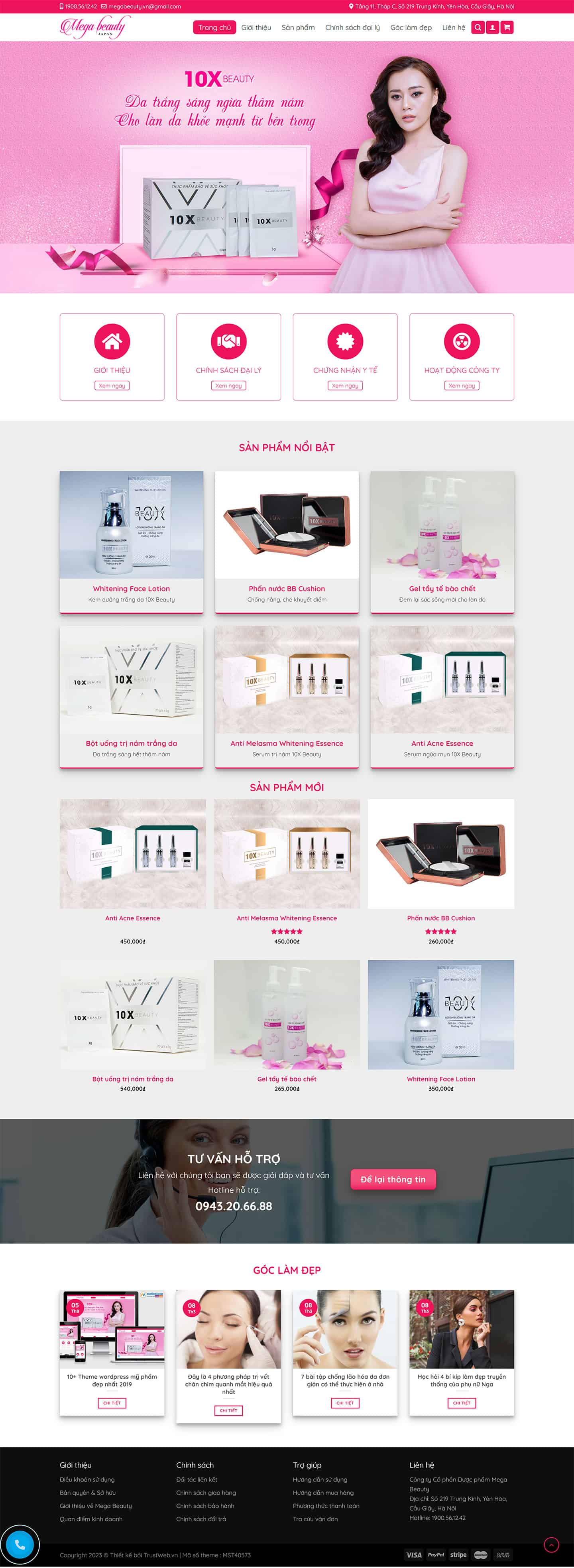 Theme mỹ phẩm mẫu số 10 2 Theme mỹ phẩm mẫu số 10 2