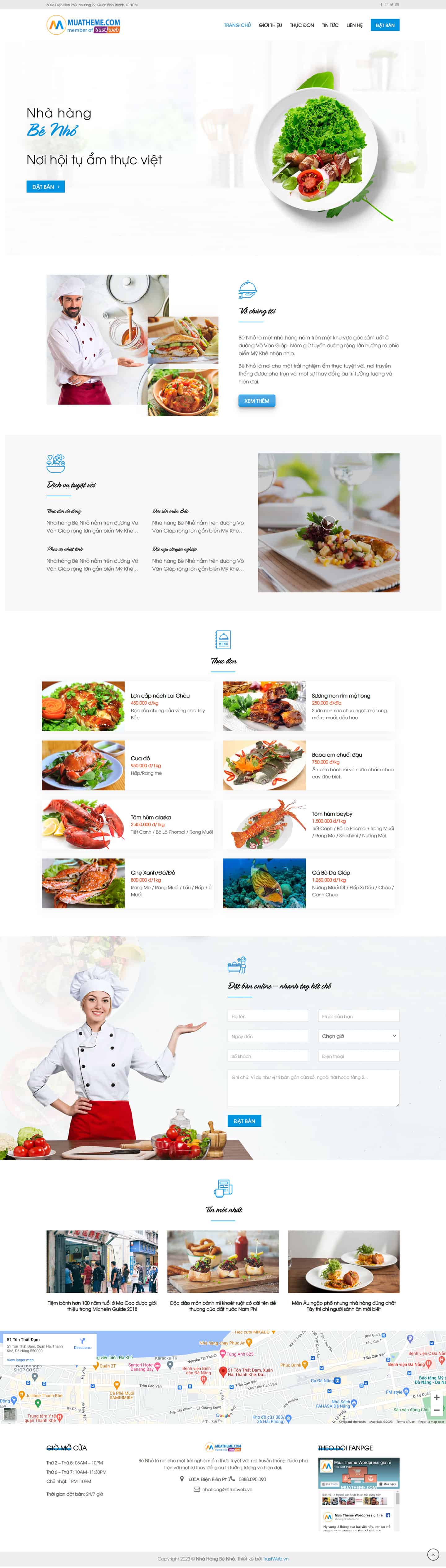 Theme nhà hàng đẹp – Mẫu số 4 2 Theme nhà hàng đẹp – Mẫu số 4 2