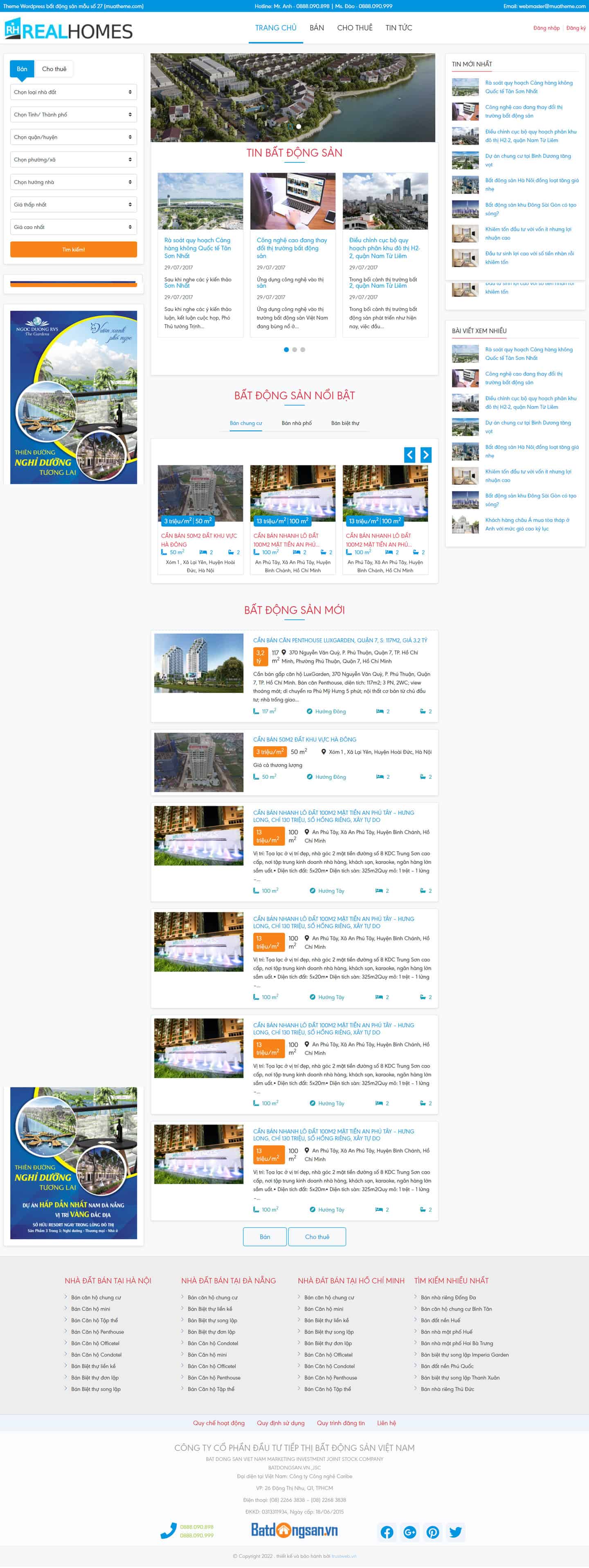 Real Homes – Theme bất động sản chuyên nghiệp 2 Real Homes – Theme bất động sản chuyên nghiệp 2