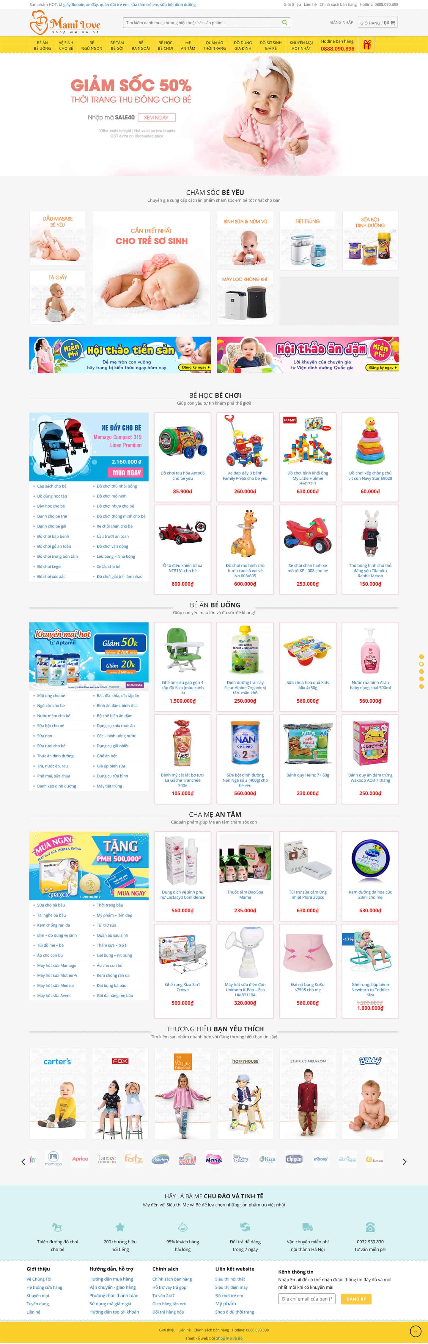 Theme cho shop mẹ và bé đã Việt Hóa 2