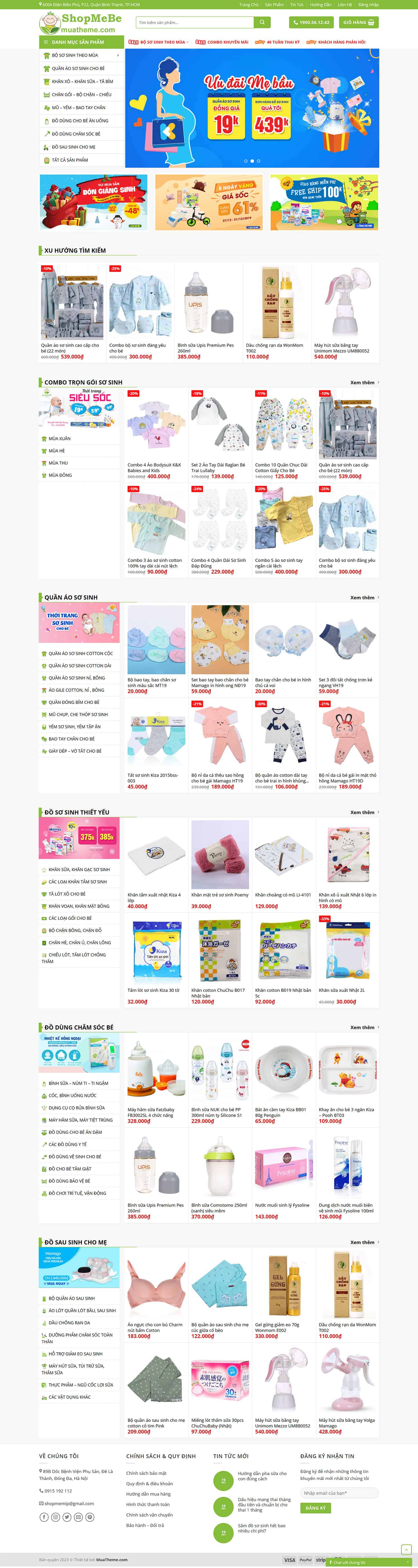 Theme cho shop mẹ và bé mẫu số 2 2