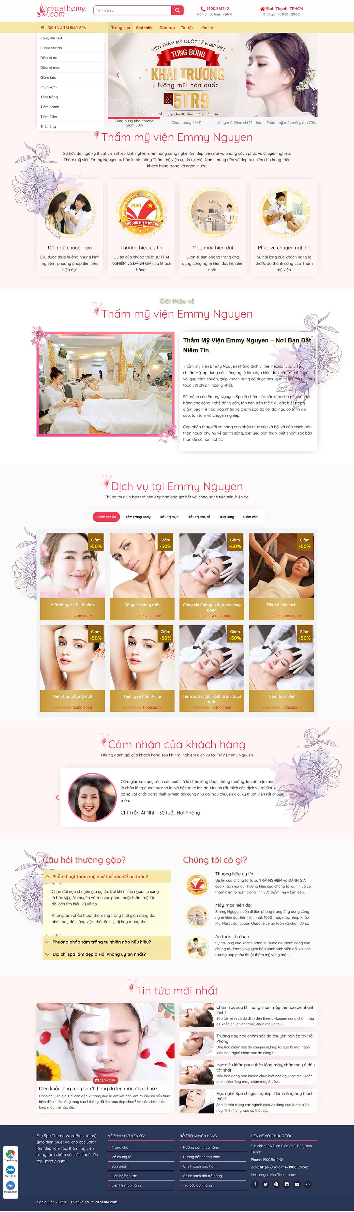 Theme spa đẹp mẫu số 4 – Elly Spa 2 Theme spa đẹp mẫu số 4 – Elly Spa 2