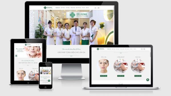 Theme giới thiệu trung tâm chăm sóc da Dr Hùng