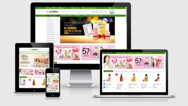 Theme bán mỹ phẩm mẫu số 20 – Comfortic