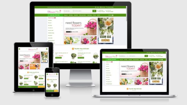 Theme shop hoa tươi mẫu số 2