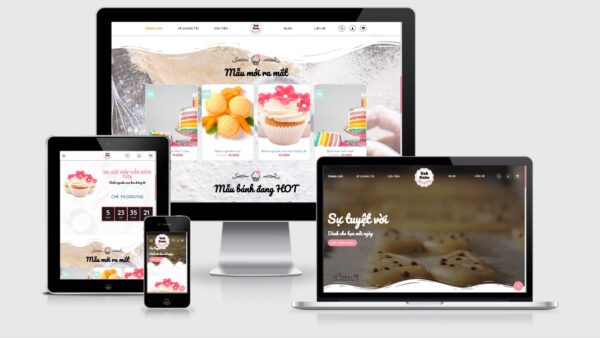 Theme cửa hàng làm bánh kem, tiệm bánh