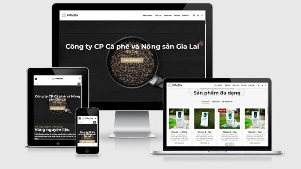 Theme bán cà phê, nông sản mẫu số 2