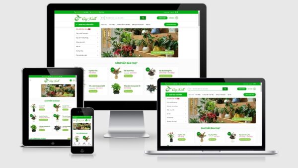 Theme bán chậu cây, cây cảnh, cây xanh mẫu số 2