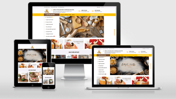 Theme bán dụng cụ làm bánh