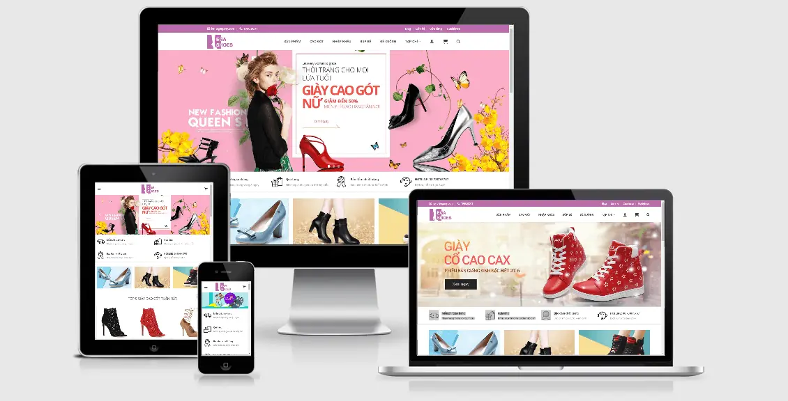 Theme bán giày và túi xách nữ đẹp – Ega women shoes 1