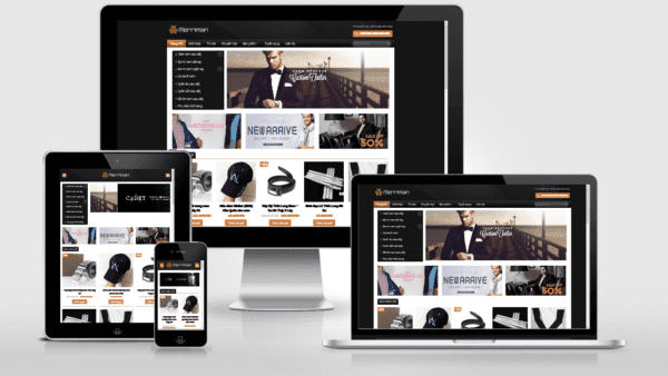 Theme bán hàng thời trang nam đã Việt hóa