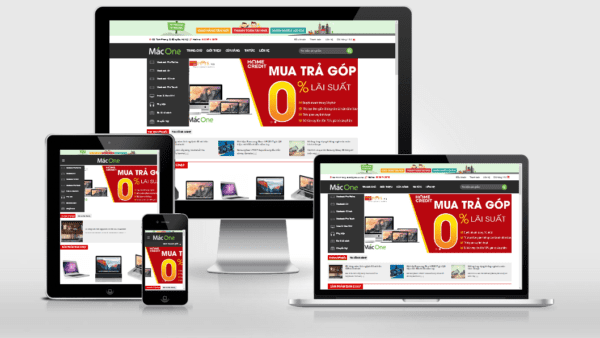 Theme bán laptop giống MacOne.vn