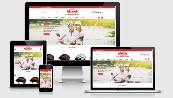 Theme bán mũ bảo hiểm Andes