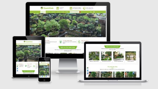 Theme bán chậu cây, cây cảnh, cây xanh mẫu số 4