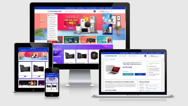 Theme bán laptop, máy tính mẫu số 3