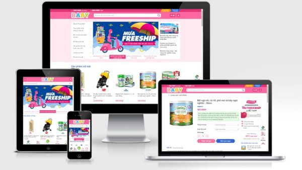 Theme cho shop mẹ và bé mẫu số 3